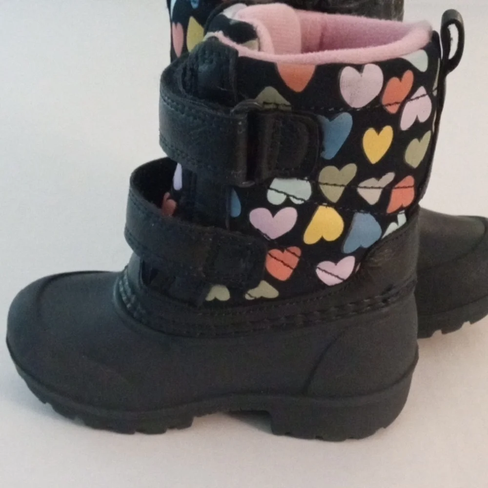 Carter's Girls  Black Multi-Heart Kids Boots